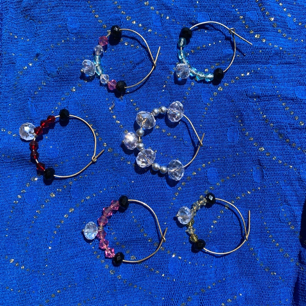Handmade wine glass charms